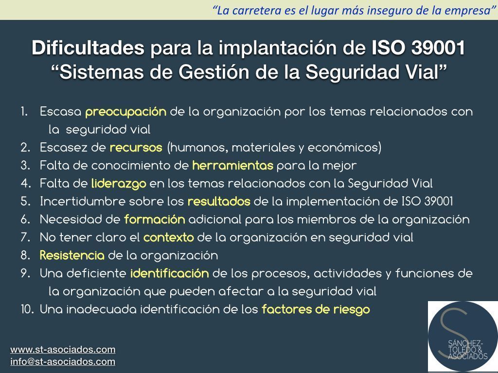 10_dificultades_implantacion_ISO_39001