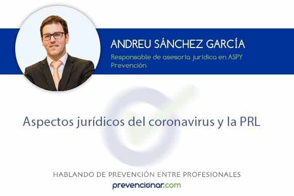 Aspectos jurídicos del coronavirus y la PRL