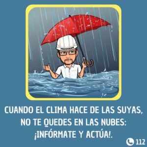 Acciones clave en PRL durante mal tiempo