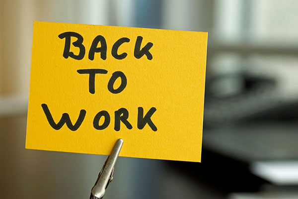 vuelta al trabajo